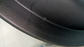 Front left door panel for a Jeep Cherokee KL 19-22, black, with a black leather insert, leather armrest, gray molding, for seat memory, with a handle, scuffs, scratches