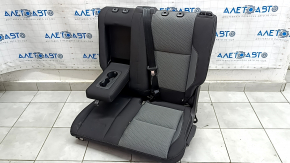 Rear seat, 2nd row, left, Ford Escape MK3 2017-2019, black and gray cloth, with belt, rust, dented, dry cleanable