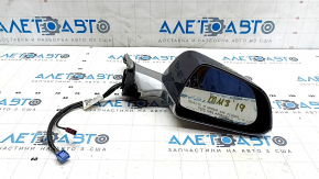 Right side mirror assembly for Tesla Model 3 18-20, 13+1 pins, heated, auto-dimming, graphite, chrome, with bumpers