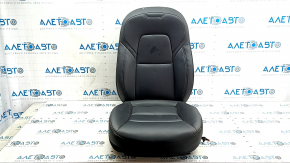 Tesla Model 3 18 passenger seat upholstery - black leather, heated, water contact, dented leather