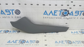 Upper left side center console trim for Audi Q5 80A 18-24, gray leather with gray stitching, cleanable