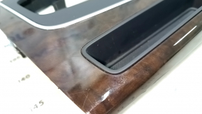 Audi Q5 80A 18-20 center console trim, wood grain insert with bracket, scratches