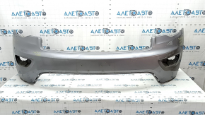 Bare front bumper, upper part, under the trim, Jeep Grand Cherokee WK2 17-22, silver, dents, broken fastening, scratches, sand