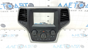 Jeep Grand Cherokee WK2 18-18 climate control panel with deflectors, for a 7-inch monitor, black with gray, chrome