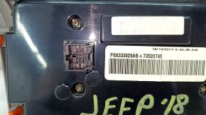 Jeep Grand Cherokee WK2 18-18 climate control panel with deflectors, for a 7-inch monitor, black with gray, chrome