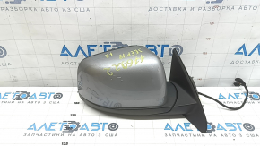 Right side mirror assembly for Jeep Grand Cherokee WK2 14-22, 5 pins, heated, silver, scratches