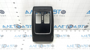 Jeep Grand Cherokee WK2 14-22 rear center console trim, black, 3 pieces, without heated seats and power outlet, scratches, cracks in the fasteners