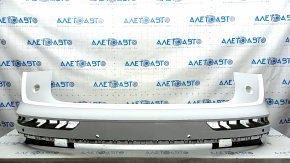 Bare rear bumper, upper part, Audi Q5 80A 18-20, for parking sensors, white, with mount, scratches