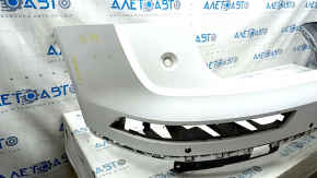 Bare rear bumper, upper part, Audi Q5 80A 18-20, for parking sensors, white, with mount, scratches