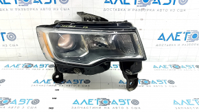 Right front headlight for Jeep Grand Cherokee WK2 17-22 halogen, light, without back cover, scratches, ready for polishing