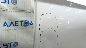 Bare rear left door Audi Q5 80A 18-24 white LY9C, dented, bumped