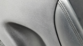 Door trim, rear right, Jeep Grand Cherokee WK2 17-19, black, with black leather insert, leather armrest, dark wood molding, with handle, scratches