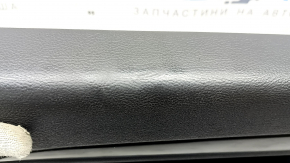 Door trim, front left, Jeep Grand Cherokee WK2 17-18, black, with black leather insert, leather armrest, dark wood molding, with handle, dents, scuffed