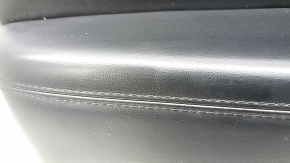 Door trim, front left, Jeep Grand Cherokee WK2 17-18, black, with black leather insert, leather armrest, dark wood molding, with handle, dents, scuffed