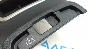 Center console trim with cup holders for Jeep Grand Cherokee WK2 17-22, silver, scratches, chrome trim