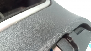Center console trim with cup holders for Jeep Grand Cherokee WK2 17-22, silver, scratches, chrome trim