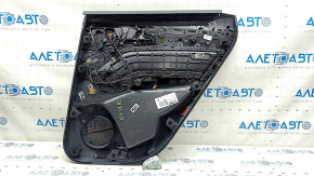Door trim panel rear left Audi Q5 80A 18-20 dark gray, with insert under the tree root walnut, armrest and insert gray leather, under the curtain, with a handle and linings, scratches