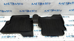 Set of floor mats for Ford Escape MK3 18-19, black rubber, scratched
