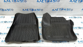 Set of floor mats for Ford Escape MK3 18-19, black rubber, scratched