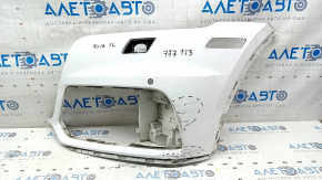 Front bare bumper, left side, Audi Q5 80A 18-20, white, for parking sensors, for headlight washers, without plug, scratches