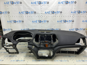 Front dashboard with Airbag for Jeep Cherokee KL 14-23, black, scratched, broken mount, torn seal
