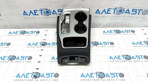 Center console trim with cup holders for Jeep Grand Cherokee WK2 17-22, silver, scratches, chrome trim