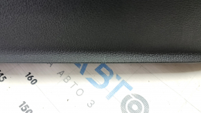 The door panel, rear left, Audi Q7 16-19, is black, the bottom is black leather, the armrest is brown leather, the insert is black Alcantara, Bose, under the curtain with a handle and overlay is black