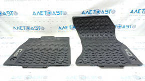 Set of floor mats for the Audi Q5 80A, 18-25 rubber, black