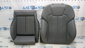 Driver's seat upholstery for Audi Q5 80A 18-20 Sport, leather, gray, heated, perforated, with ventilation