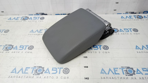 Audi Q5 80A 18-20 center console armrest, gray leather, gray stitching, retractable, scratched