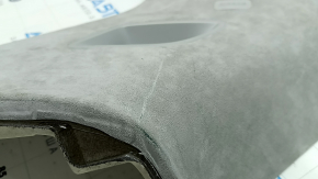 Left rear window trim for Audi Q7 16-23, gray Alcantara, burnt, scratches, broken mount, dry cleanable