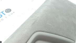Left rear pillar trim for Audi Q7 16-23, gray Alcantara, scratches, needs dry cleaning, broken mount