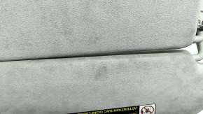 Left Audi Q7 16-25 sun visor without hook, with lampshade, gray Alcantara, needs cleaning, broken fastener on the plug