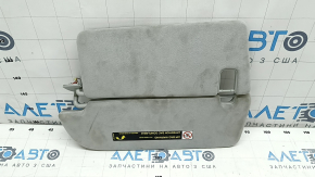 Right sun visor for an Audi Q7 16-25, without a hook, with a lampshade, gray Alcantara, needs cleaning, broken fasteners on the plug