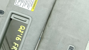 Right sun visor for an Audi Q7 16-25, without a hook, with a lampshade, gray Alcantara, needs cleaning, broken fasteners on the plug