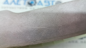 Right center pillar trim, belt, Audi Q7 16-23, gray Alcantara, scratches, dry cleanable