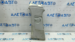 Left center pillar trim, belt, Audi Q7 16-23, gray Alcantara, scratches, dry cleanable