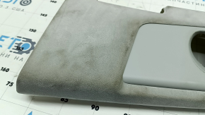 Left center pillar trim, belt, Audi Q7 16-23, gray Alcantara, scratches, dry cleanable