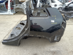 Quarter wing rear left Jeep Cherokee KL 19-23 on the body, black, butt
