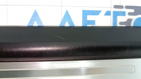 Front left outer door sill trim for Audi Q7 16-25, black with chrome, backlit, scratches