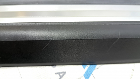 Front right outer door sill trim for Audi Q7 16-25, black with chrome, backlit, scratches