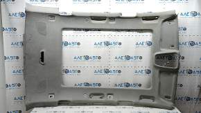 Audi Q7 16-19 headlining with panoramic windows, gray Alcantara, with lamps and speaker grilles, ready to clean