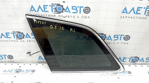 Rear left window, blind glass, Audi Q7 16-25 tinted, with chrome molding, scratches on the molding
