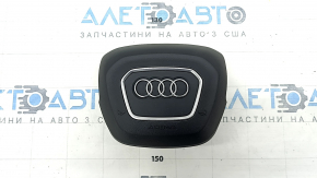 Airbag in the steering wheel, driver's side, Audi Q7 16-20, black, worn chrome