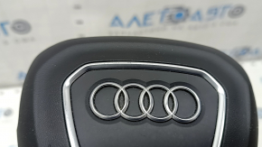 Airbag in the steering wheel, driver's side, Audi Q7 16-20, black, worn chrome