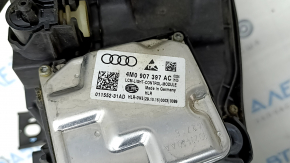 Left front headlight assembly for an Audi Q7 16-19 LED, cracked paint