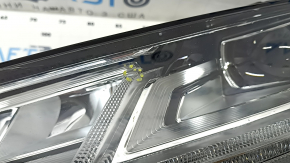 Left front headlight assembly for an Audi Q7 16-19 LED, cracked paint