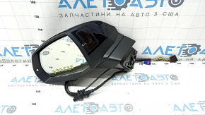 Left side mirror assembly for Audi Q7 16-19, 15+4 pins, heated, auto-folding, turn signal, auto-dimming, camera, BSM, blue