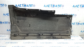 Right underbody protection for Audi Q5 80A 18-24 is dented and torn.