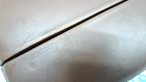 Audi Q7 16-19 armrest, brown leather, worn, dents, needs cleaning
